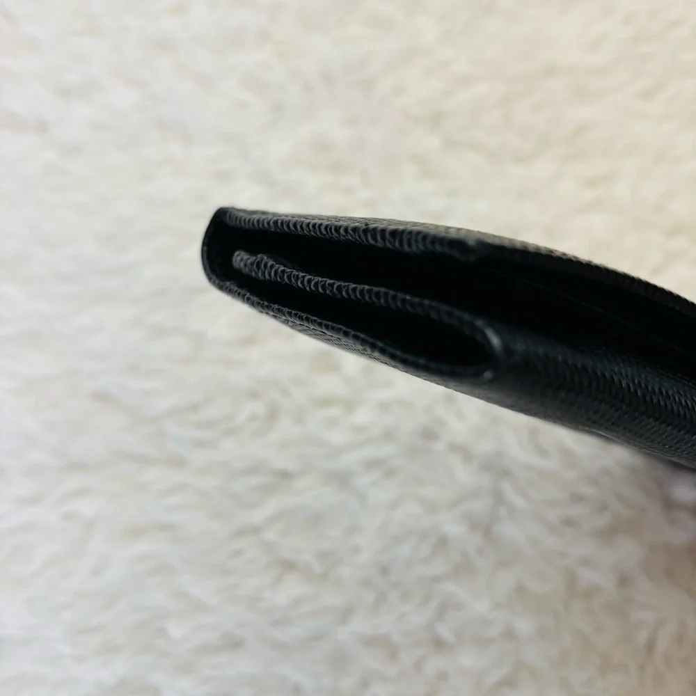 Ferragamo Black Grain Leather Women’s Long Wallet